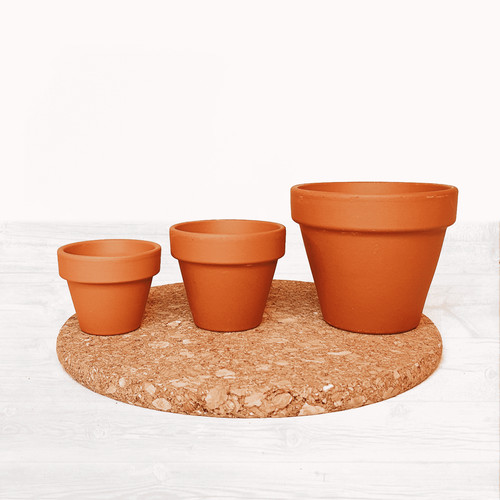 Natural terracotta pots - terracotta,