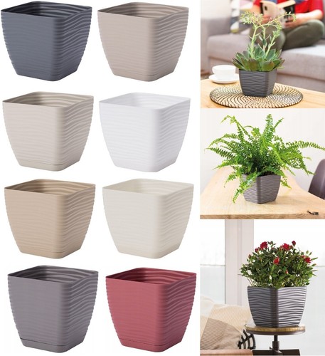 Plant pot flowerpot square - flowerpot,