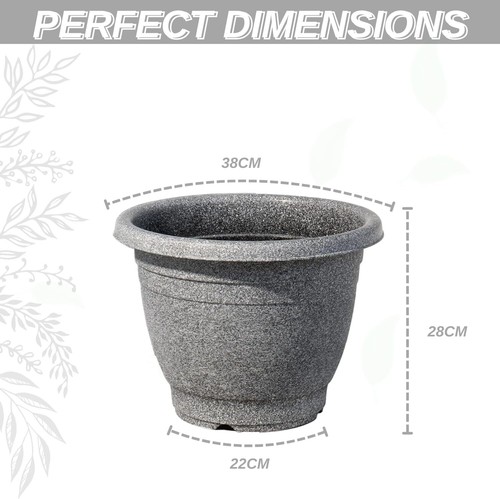 Large round planter herb - 2x,