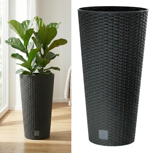 Rattan effect flowerpot - effect,