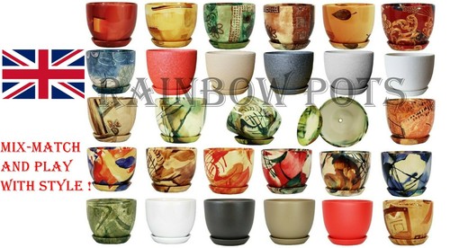 Ceramic plant pots with saucer - plant,