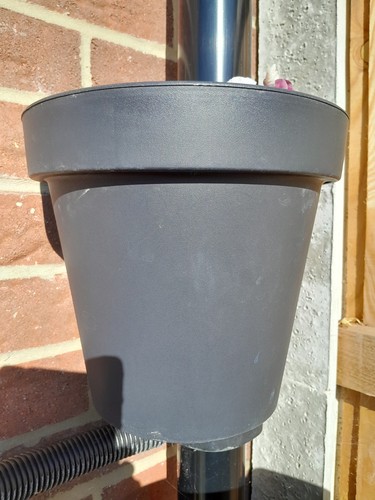 Large black plastic round - black,