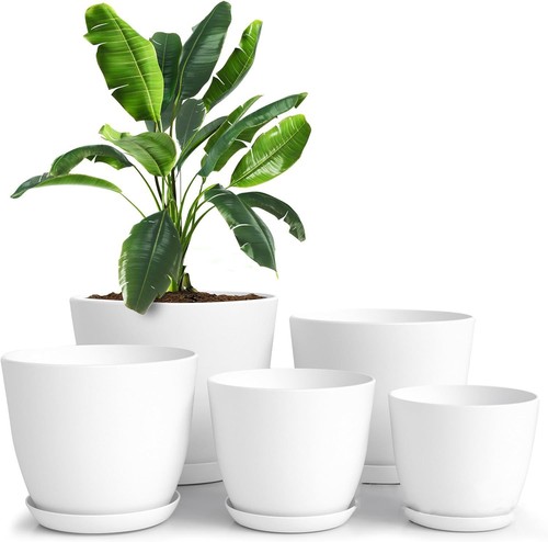 Set plastic plant pots - 5,