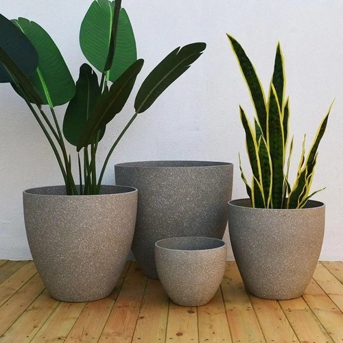 Plant pot round outdoor garden - pot,