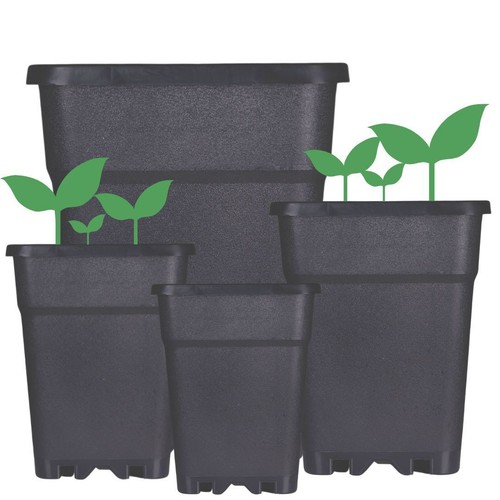 Flowerpot square black for - flowerpot,