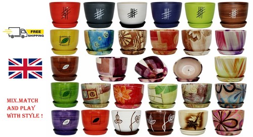 Ceramic plant pots with - ceramic,