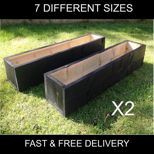 Black garden planters - black,