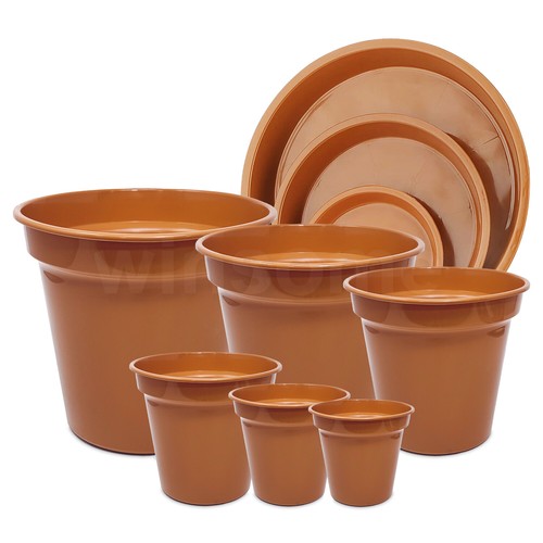 Plastic plant pots saucer - pots,