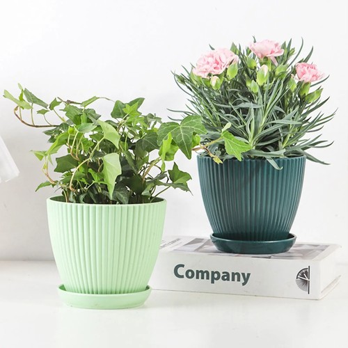 Round plant pots with - round,